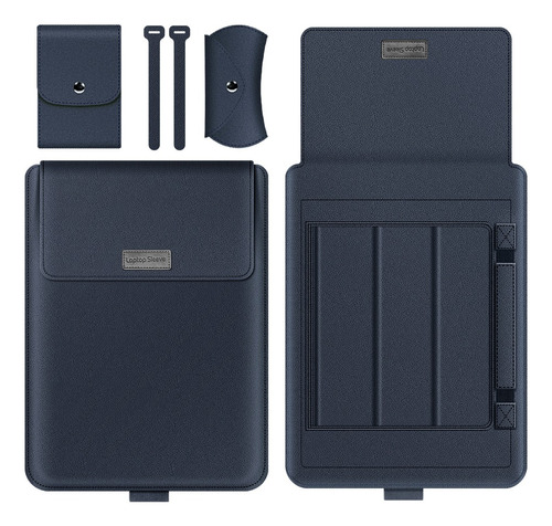 Case Capa Notebook Macbook Air Pro M1 E M2  Em Couro 3 Em 1