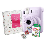 Kit Câmera Instax Mini 12 Lilás Com Álbum E Filme 10 Poses