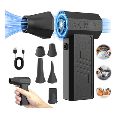 Ventilador Turbo Mini Jet: Soplador Portátil Eléctrico de 130,000 RPM para Jardín y Hogar con 5 Boquillas | Envío gratis