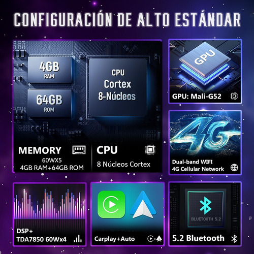 Autoradio Citroen C4 2011-2018 De 4ram+64gb-8nucleos+chip Foto 3