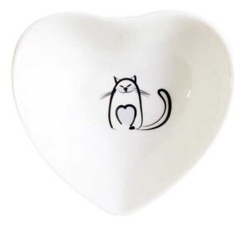 Plato De Condimento Para Gatos Con Forma De Corazón De Meloc