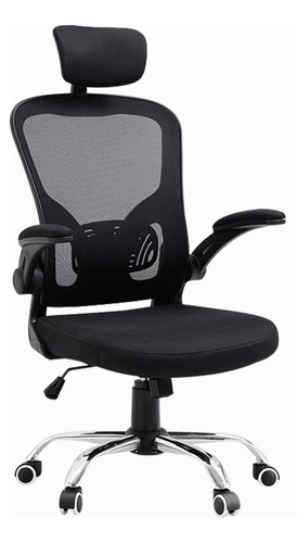 Cadeira De Escritório Python Fly X11 Gamer Ergonômica  Preta Com Estofado De Mesh