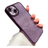 Capa Capinha iPhone Case Com Gliter  11 12 13 14 Promax 2em1