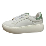 Tenis Mujer Bolichero Dama Cosidos Plataforma Blancos 