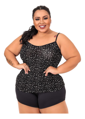 Pijama Curto Adulto Feminino Blusa E Short Doll Plus Size