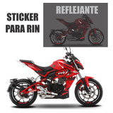 Sticker Para Rines Italika Vort-x 200 Blanca+ Regalo