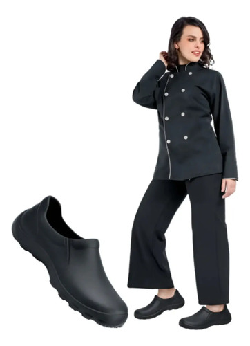 Zapato Confort Para Dama Tipo Sueco Cocina Chef Comodo | Meses sin interés