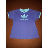 Remera Manga Corta Azul adidas Originals Niño Talle 4