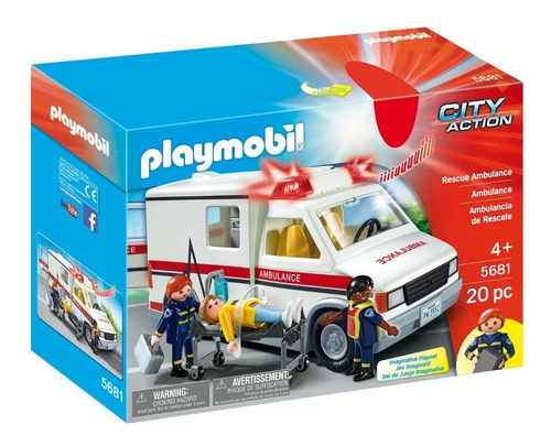 Playmobil 5681 Ambulancia De Rescate Original