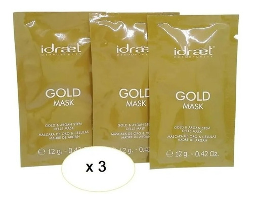 Idraet Gold Mask Mascara De Oro Y Celulas Madres De Argan