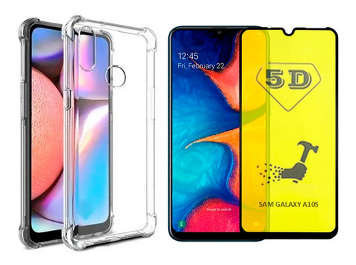 Kit Capinha Antichoque + Gel 5d Para Samsung Galaxy A10s