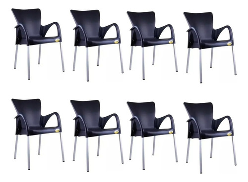 Conjunto 8 Cadeiras Setúbal Escritório Jantar Premium
