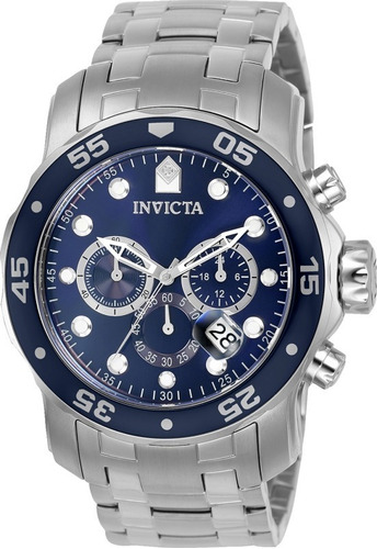 Relógio Invicta Pro Diver 0070 Original Aço Prata  Masculino