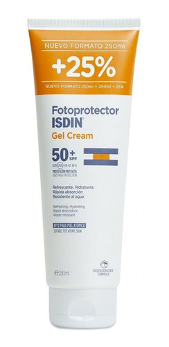 Isdin Fotoprotector Spf50+ Gel Crema Rostro Y Cuerpo X250 Ml