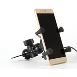 Soporte Para Celular Con Cargador Usb  X Grip  Para Moto