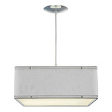 Colgante 2 Luces Cuadrado Con Cromo Deco Apto Led Luz Desing