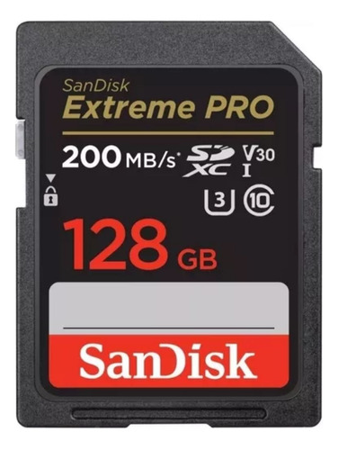 Tarjeta Memoria Sandisk Extreme Pro 128gb V30 C10 U3 200mb/s