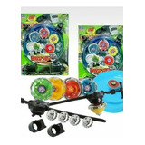 Kit 4 Beyblade + 2 Lançadores + 1 Arena + 2 Bicos Extra  