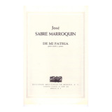 José Sabre Marroquín: De Mi Patria Para Violín Y Piano.