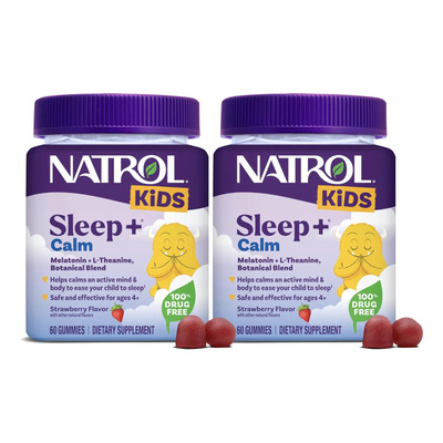 Natrol Kids Sleep + Calm Melatonina Para Niños Pk 2 X 60 Uni | Envío gratis