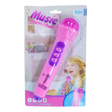Microfono Karaoke Luces Sonido Altavoz Niñas Juguete 21cm