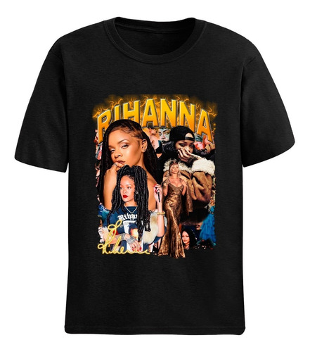 Camiseta Básica Unissex Rihanna Robyn Fenty Jay Z Fenty Moda