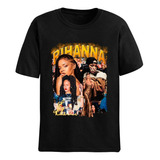 Camiseta Básica Unissex Rihanna Robyn Fenty Jay Z Fenty Moda