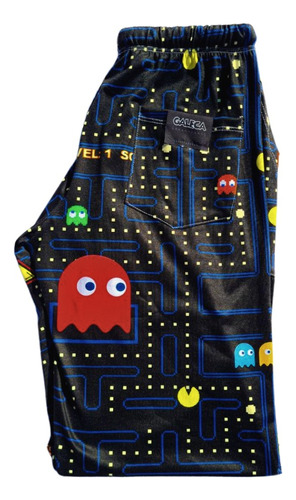 Pantalon Unisex Pijama De Pac Man Modal Premium Galeca