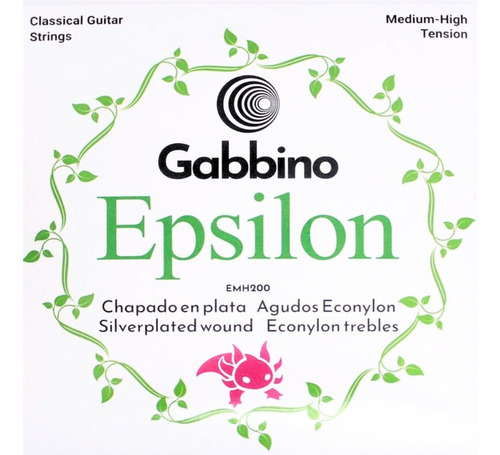 Cuerdas Guitarra Clásica Gabbino Epsilon Media/alta Emh200