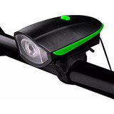Luz Delantera Para Bicicleta 250 Lm Recargable Usb  C/bocina