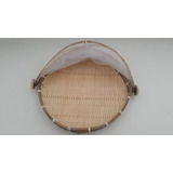 Protetor Alimento Pão Bolo  Bambu Cobertura Retrátil