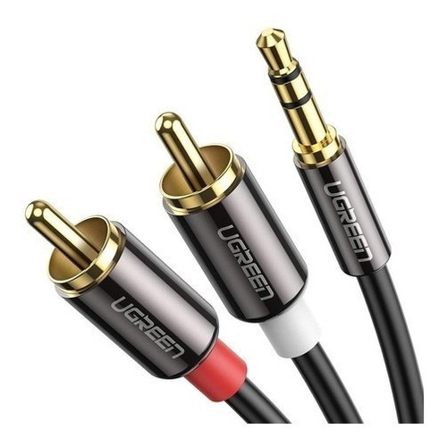 Cabo Áudio P2 3,5mm X 2 Rca Som Estéreo 5 Metro - Ugreen