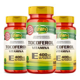 Kit C/ 3 Vitamina E Tocoferol 180 Comp 1000mg 400 Ui Unilife