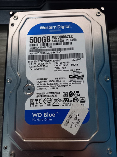 Hd Externo 3.5  500gb Western Digital Blue - Sata Iii
