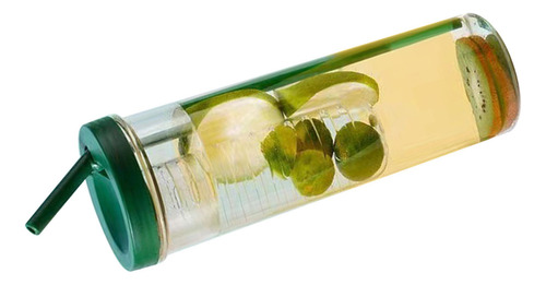 Botella De Agua De Plástico De 700 Ml, Pajita Transparente