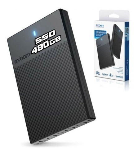 Hd Ssd Externo 480gb Case Usb 3.0 Com Led Gamer Serve Para Pc Notebook Xbox Ps2 Ps3 Ps4 Switch Wii