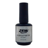 Top Coat Selante Zem 15ml Extra Brilho Glitter Gel Porcelana