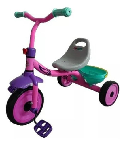 Triciclo Infantil Con Canasto Rosa Yx-t02