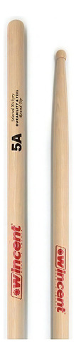 Baqueta Palillo Wincent 5a Punta Redonda Hickory W-5art Color Natural