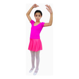 Collant E Saia Roupa Ballet Infantil Colorido Body Moda