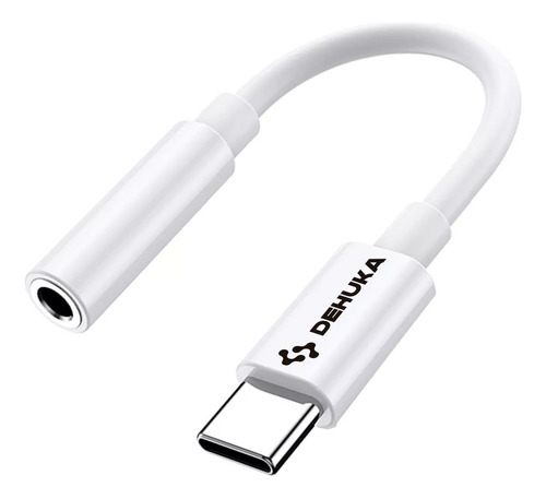 Dehuka Adaptador Auricular Usb C A 3.5 Earphone Universal Blanco 10 M