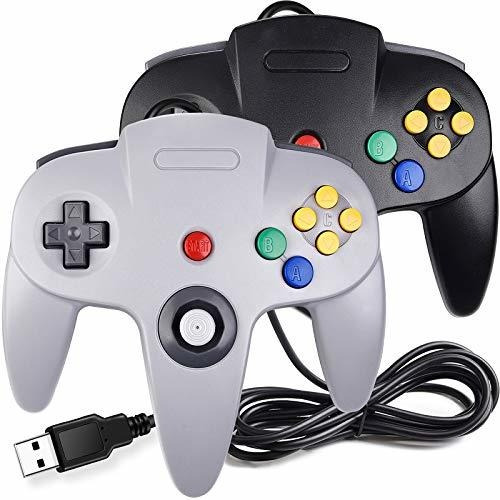 2 Paquete Usb Con Cable N64 Controlador Classic N64 Pc ...