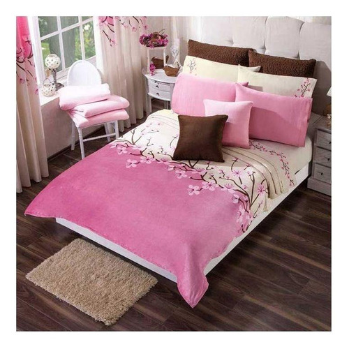 Manta Colchas Concord Cobertor Ultrasuave Con Diseño Flor De Cerezo De 2.5m X 2.2m