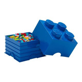 Lego Contenedor Canasto Apilable Organizador Storage Brick 4 Color Blue