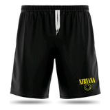 Bermuda Shorts Banda Rock Nirnava Dry Fit Masculino Academia