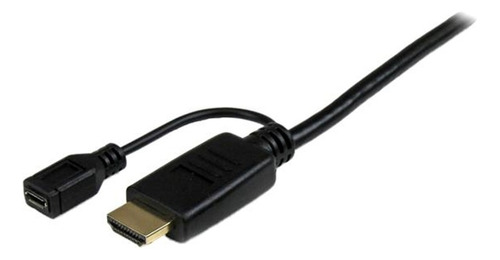 Cable Hdmi Y Micro-usb - Vga De 2 Hdmi + Micro Usb Machos A 1 Vga Macho, Hembra Startech.com Hd2vgamm6 Negro De 1.8m