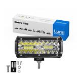 Kit 2 Farol De Barra Led 120w 9-60v Barco Caminhão Off Road