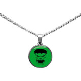 Collar Hulk Dije De Zamak Y Cadena De Acero