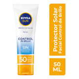 Protector Solar Facial Nivea Control Brillo Mate Fps 50 50ml