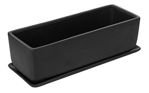 Maceta Rectangular De Ceramica Moderna Para Suculentas 